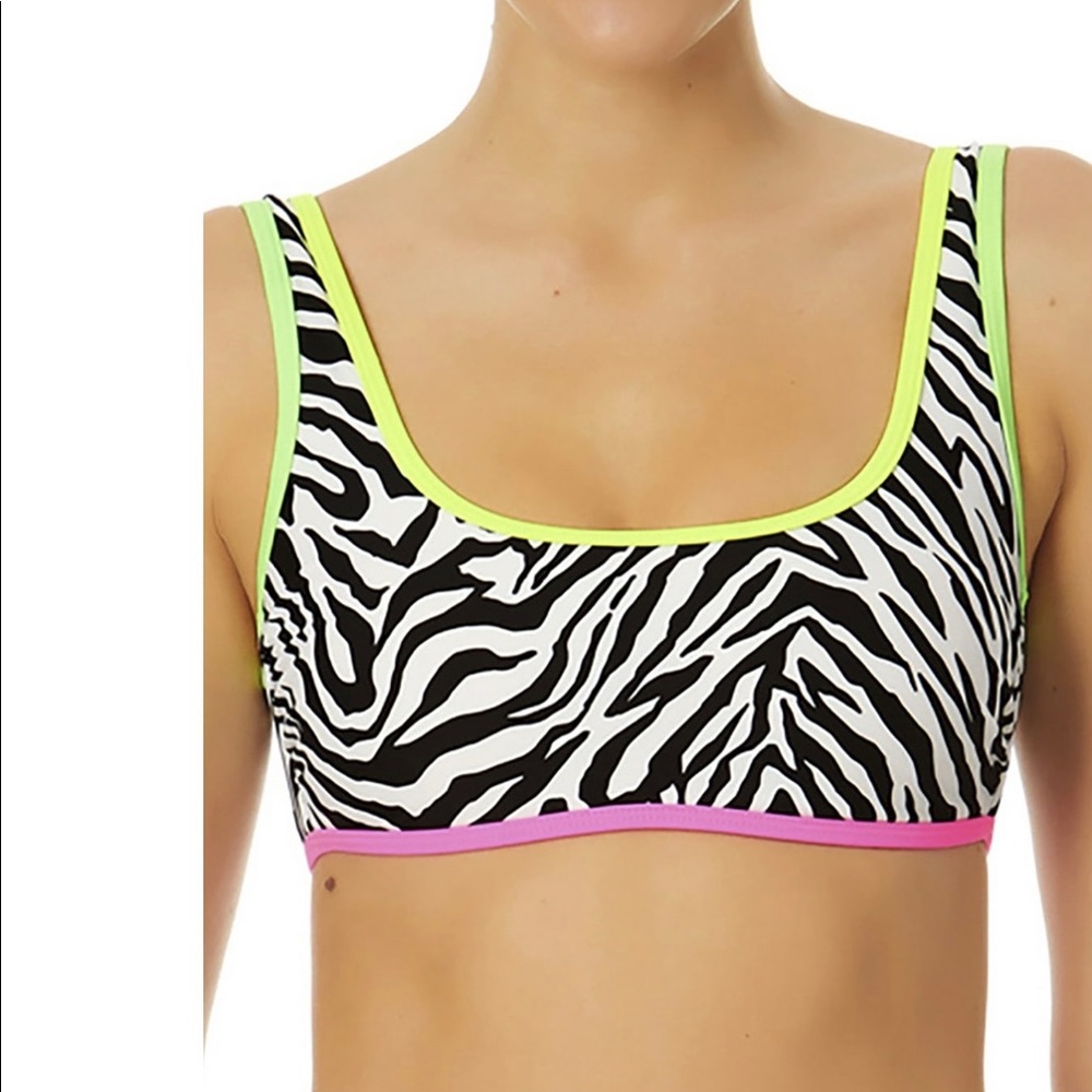 No Boundaries Junior Tricot multi zebra print bikini
